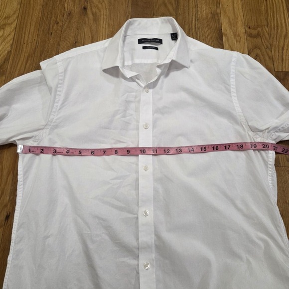 Tommy Hilfiger White Button-Down Dress Shirt Size 15" to 15".5 - Picture 7 of 8